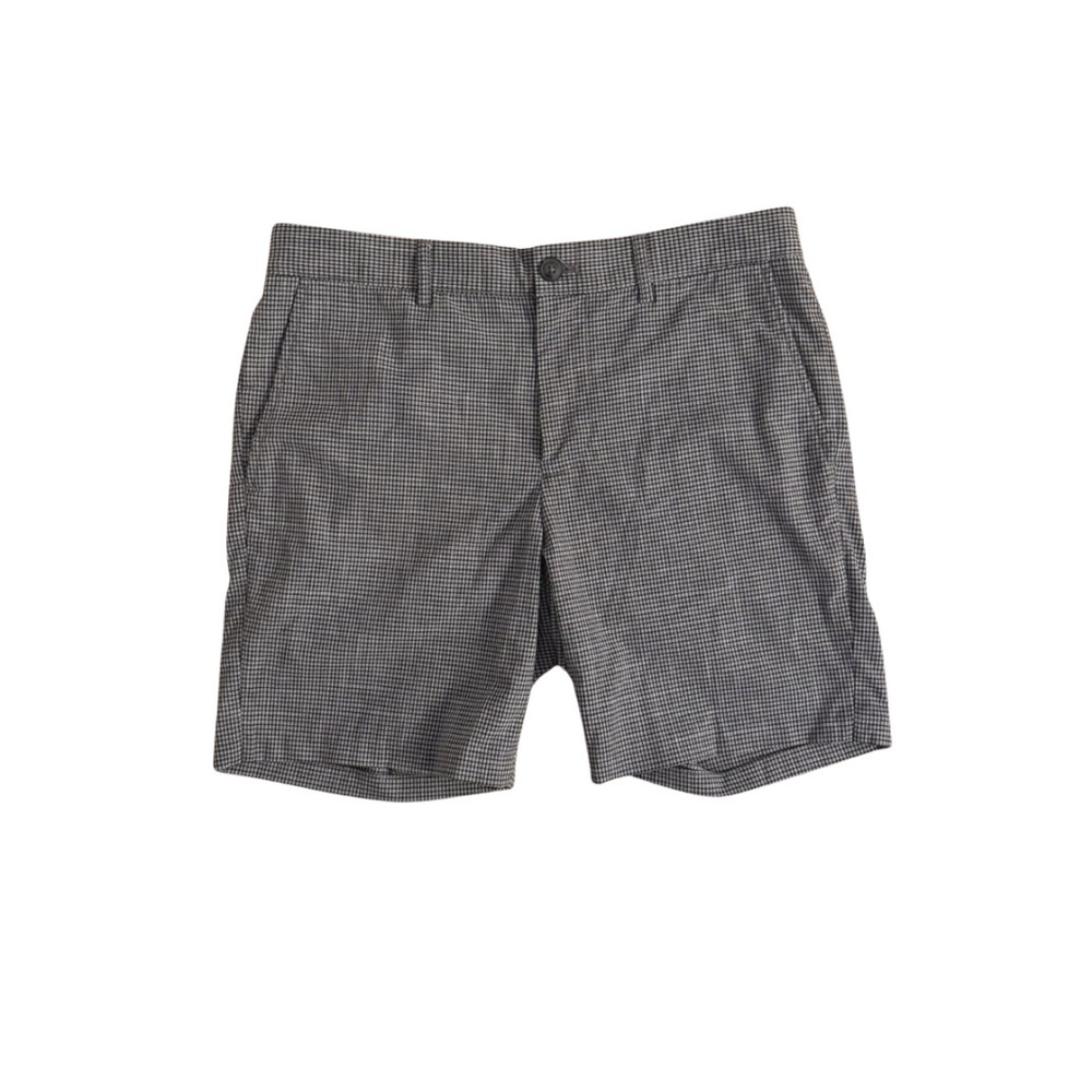 Club Monaco “Baxter” Gray Micro-Check Shorts